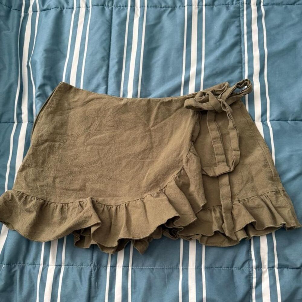 Shein Women's Khaki and Green Skirt